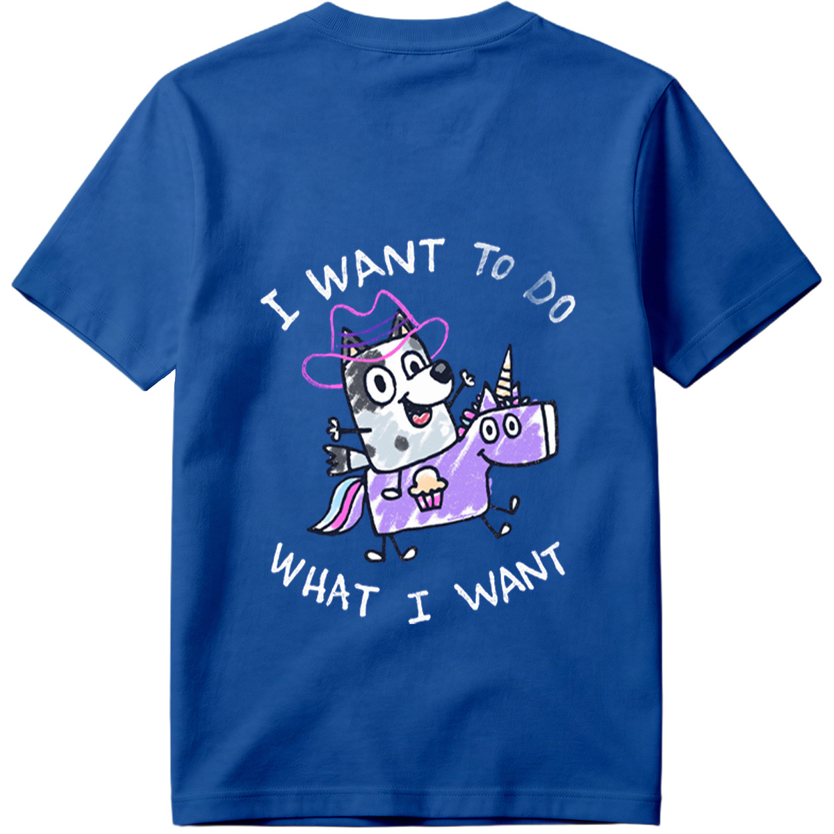 Bluey and the Unicorn: I Want to Do What I Want - Tee