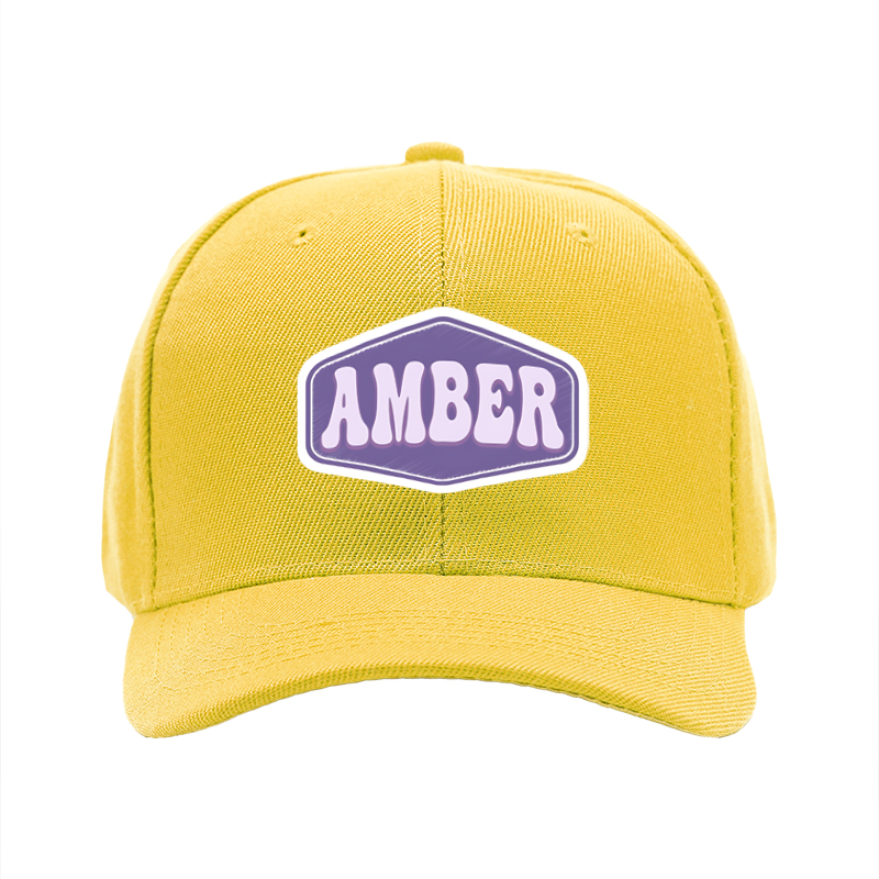 1pc New Baseball Cap with Amber Logo Print Unisex Adjustable Hat for Outdoor Activities and Casual Wear Suitable for Adults and Teens