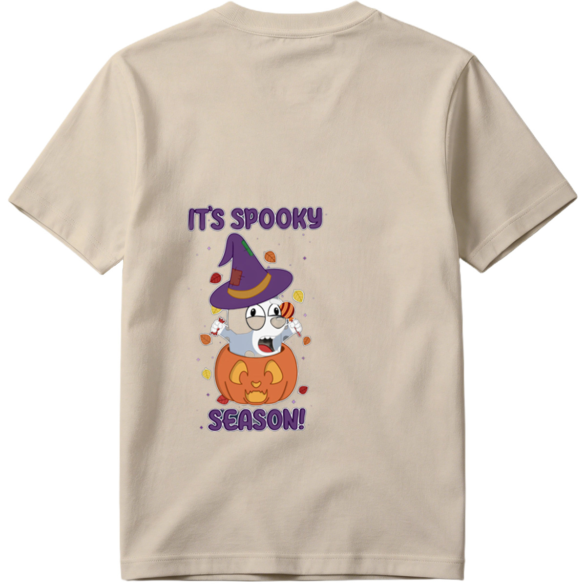 It's Spooky Season! - Dog in Witch Hat and Pumpkin - Tee