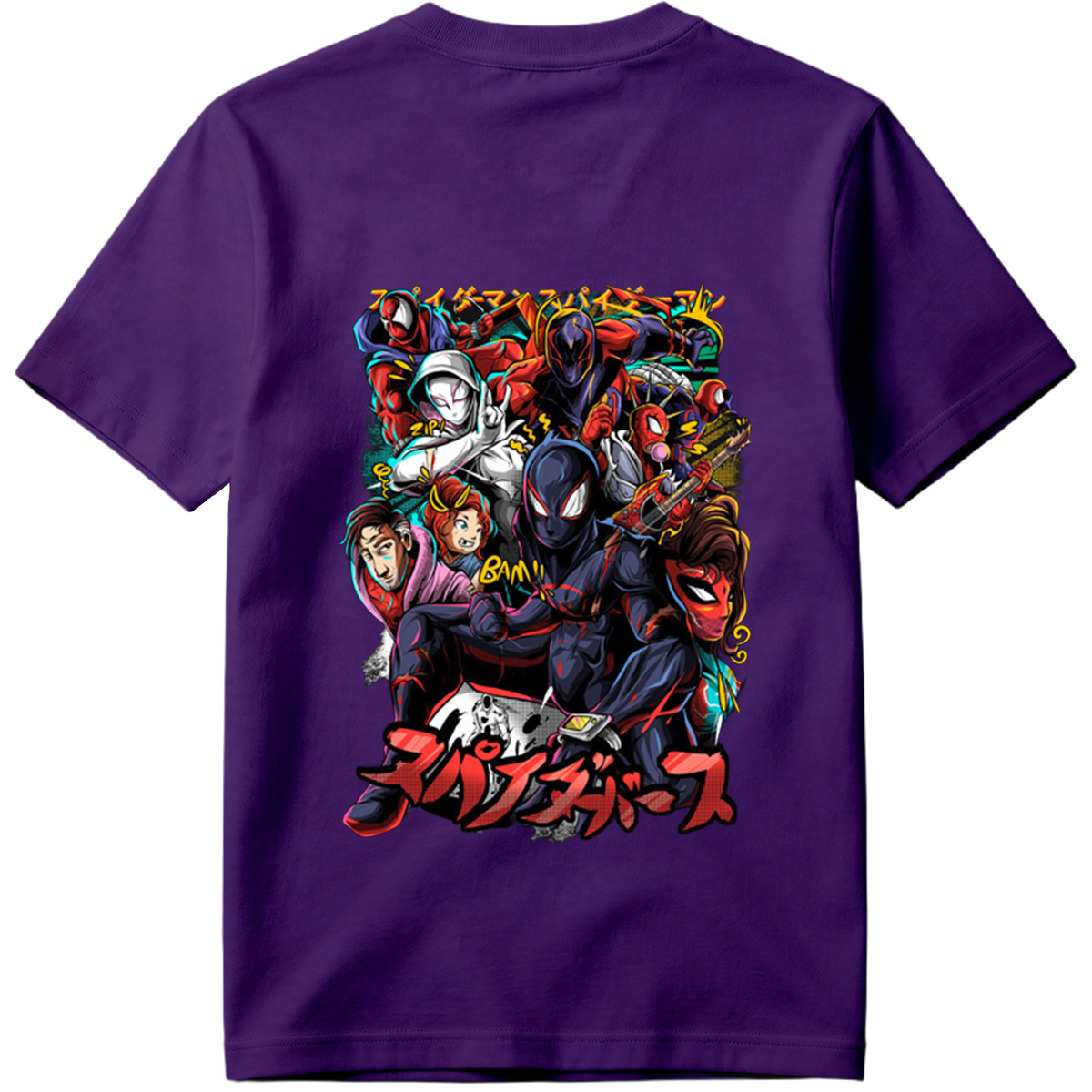 Spider-Verse: Miles Morales, Gwen Stacy, Peter Parker, and the Spider-Family - Tee