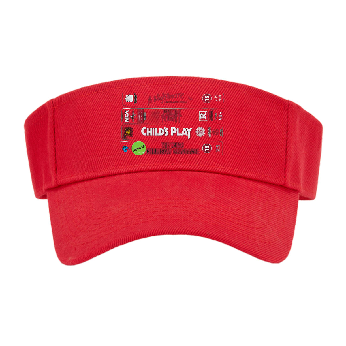 Halloween Horror Collection: A Nightmare on Elm Street, Prom Night, Child's Play, The Texas Chainsaw Massacre, Friday the 13th -  Visor cap