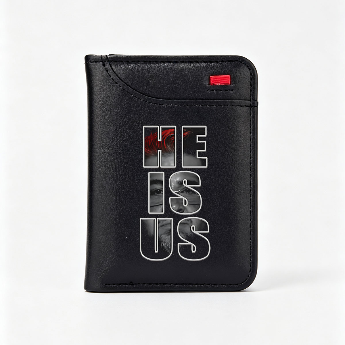 He Is Us: Portrait Typography Art - Vertical Style Wallet