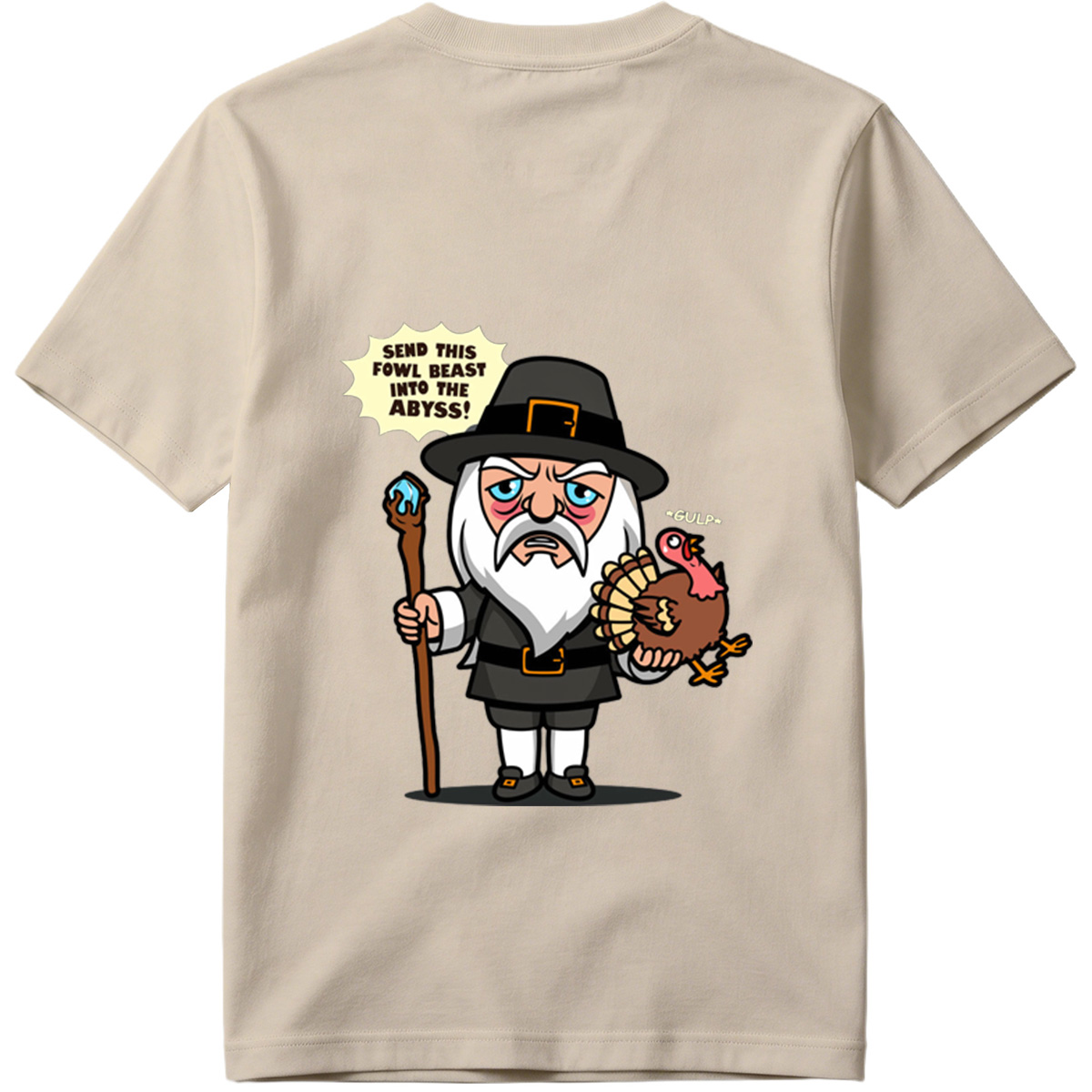 Pilgrim Wizard and Turkey - Tee