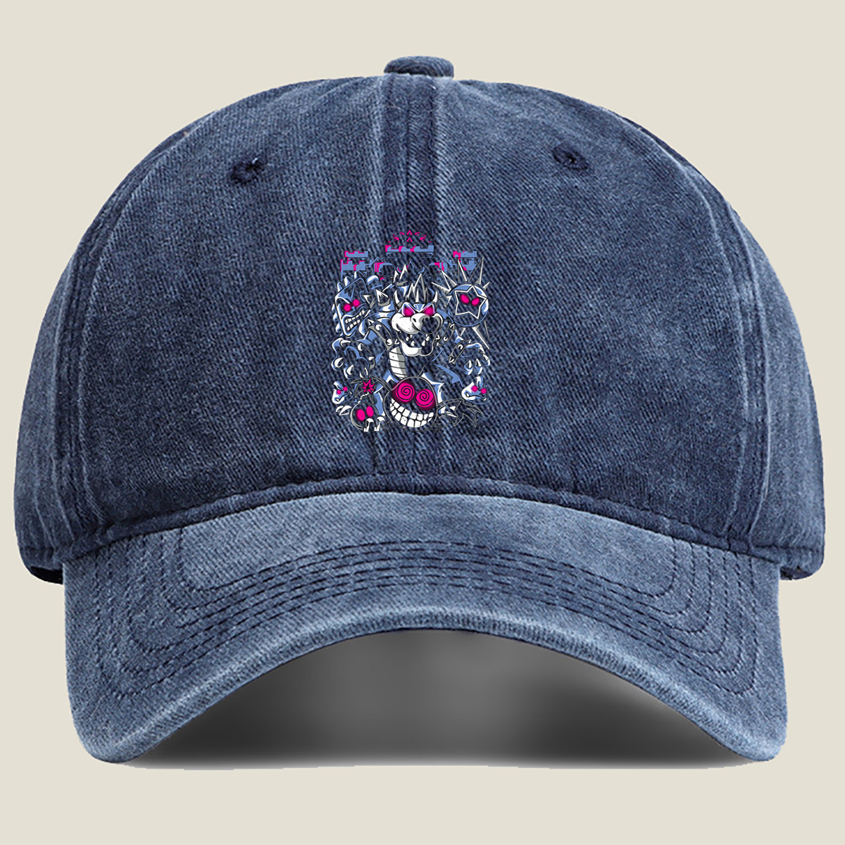 Bowser & Koopalings: Dark Kingdom Chaos - Washed Denim - Baseball Cap