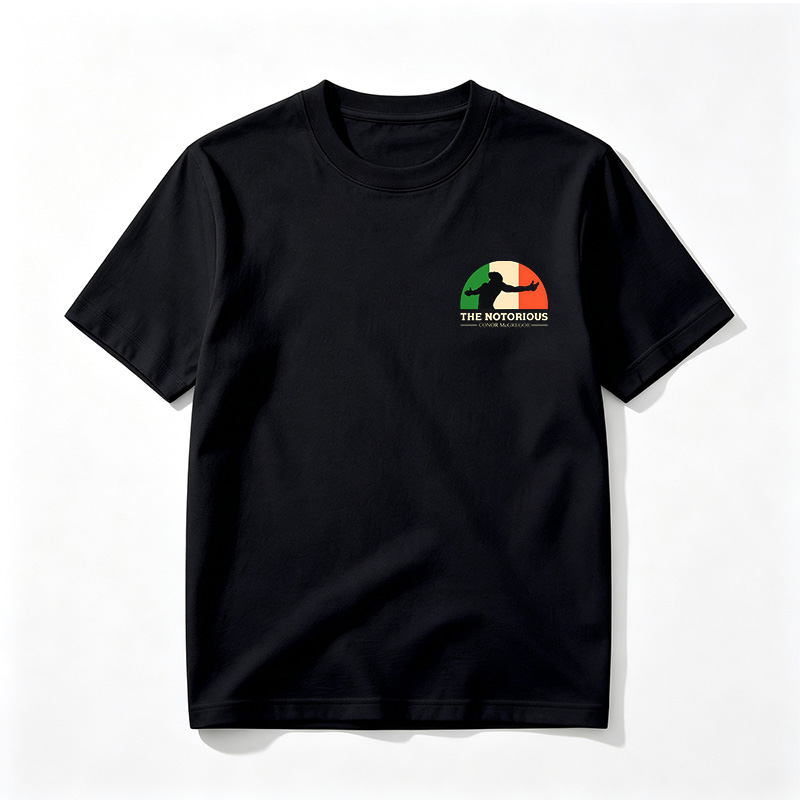 The Notorious Conor McGregor: Irish MMA Champion Silhouette - Tee