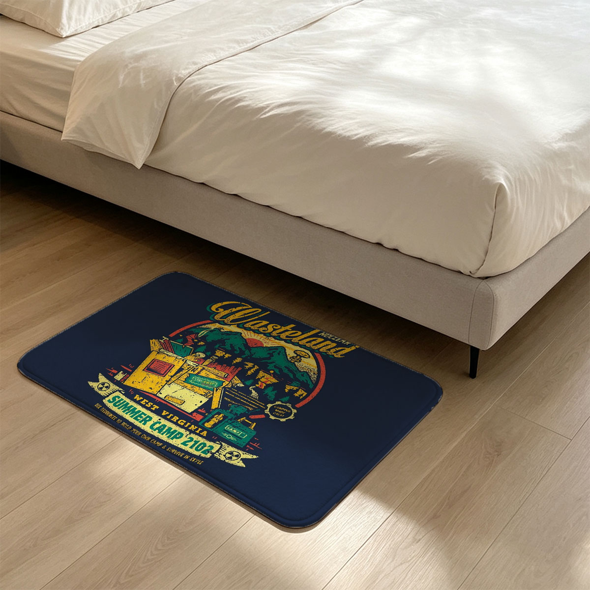 Nuclear Wasteland: West Virginia Summer Camp 2102 - Post-Apocalyptic Camping Adventure - Flannel floor mat