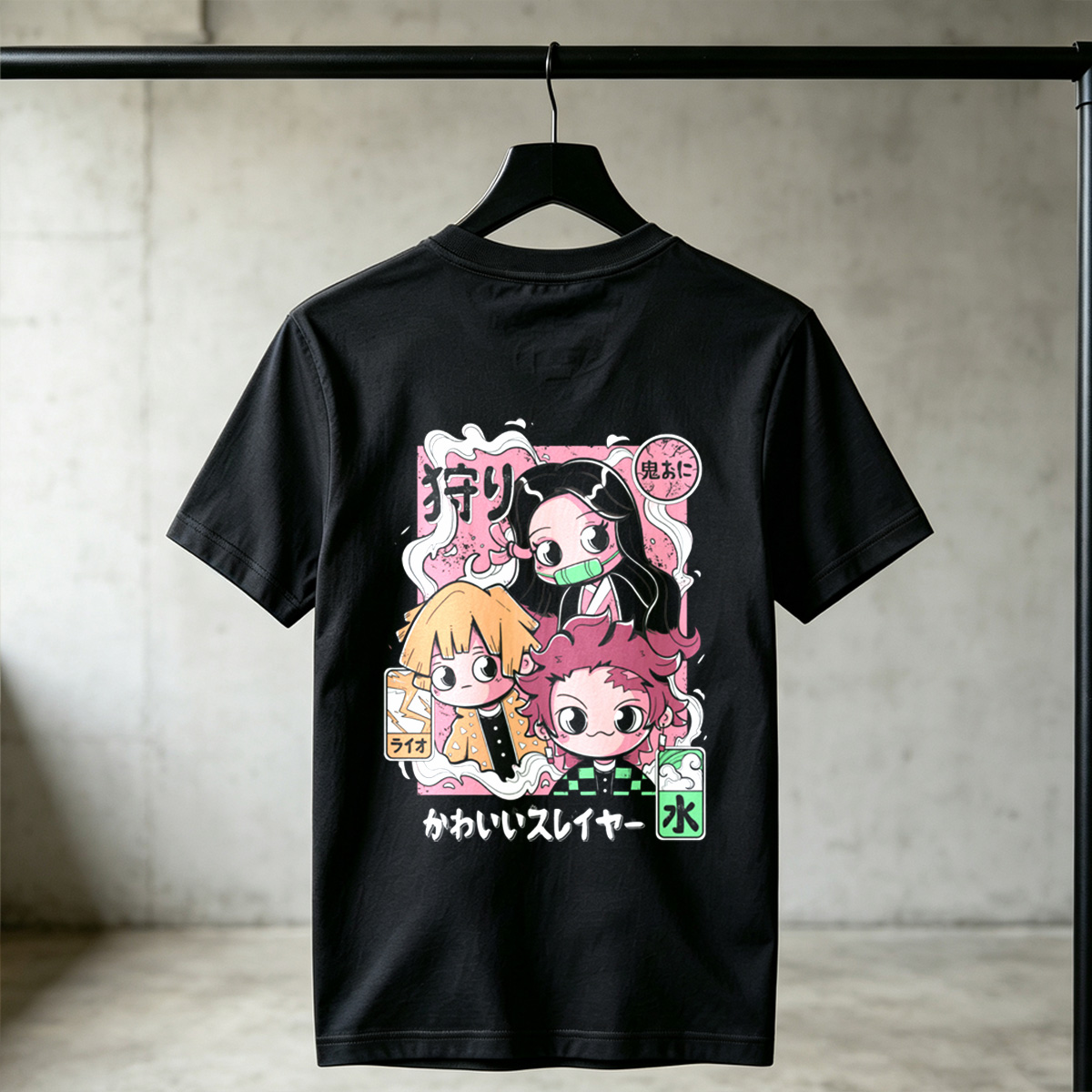 Cute Slayer: Nezuko, Zenitsu, and Tanjiro - Tee