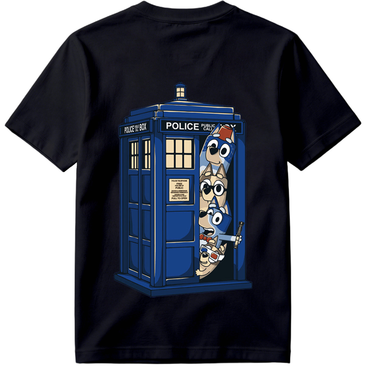 Bluey and Family in the TARDIS - Tee