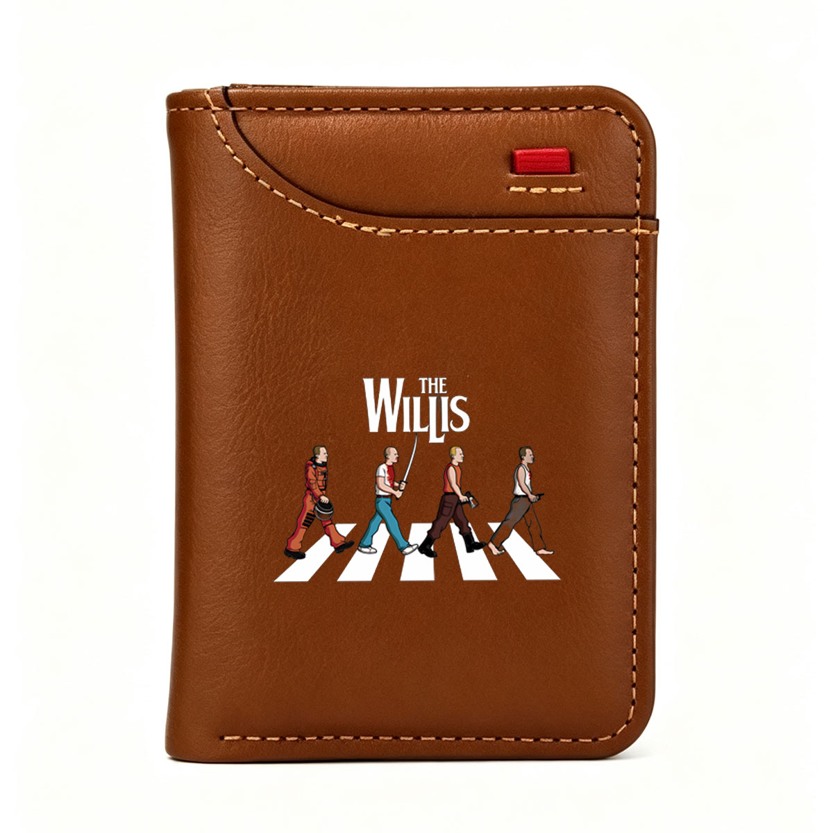 The Willis: A Parody of The Beatles' Abbey Road with Action Heroes - Vertical Style Wallet
