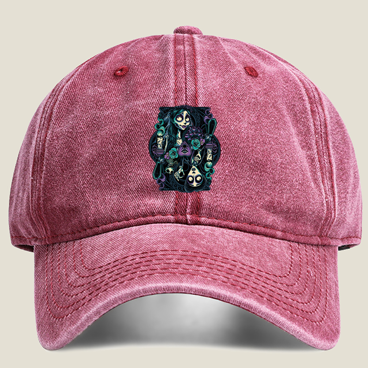 The Nightmare Before Christmas: Sally and Jack - Washed Denim - Baseball Cap
