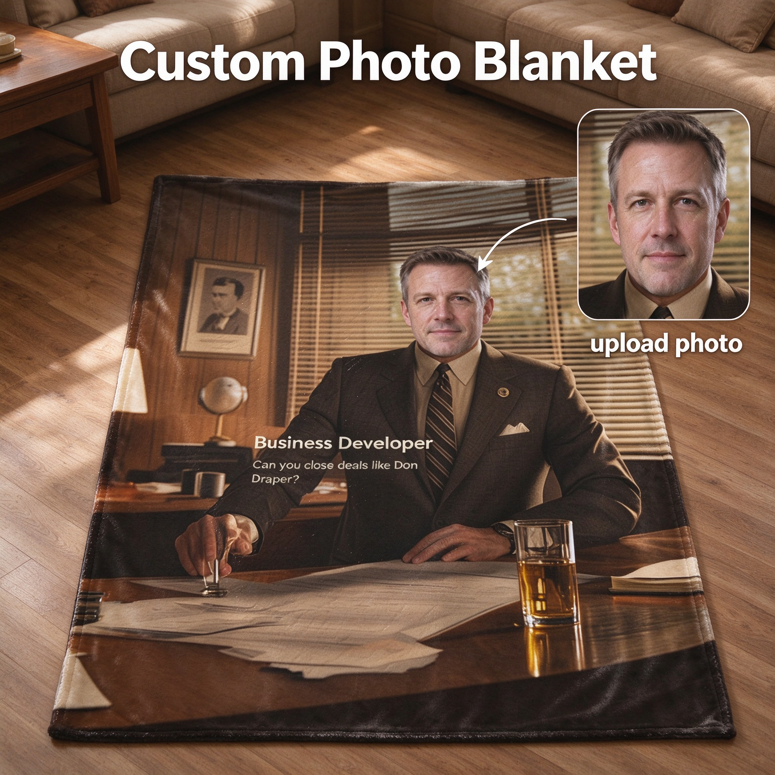 Custom Photo Blanket Ultra Soft Flannel Throw with Personalized Picture Print Ideal Personalized Gift for Bed Couch