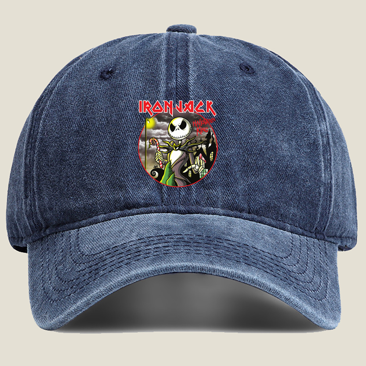 Iron Jack: Halloween King - Washed Denim - Baseball Cap