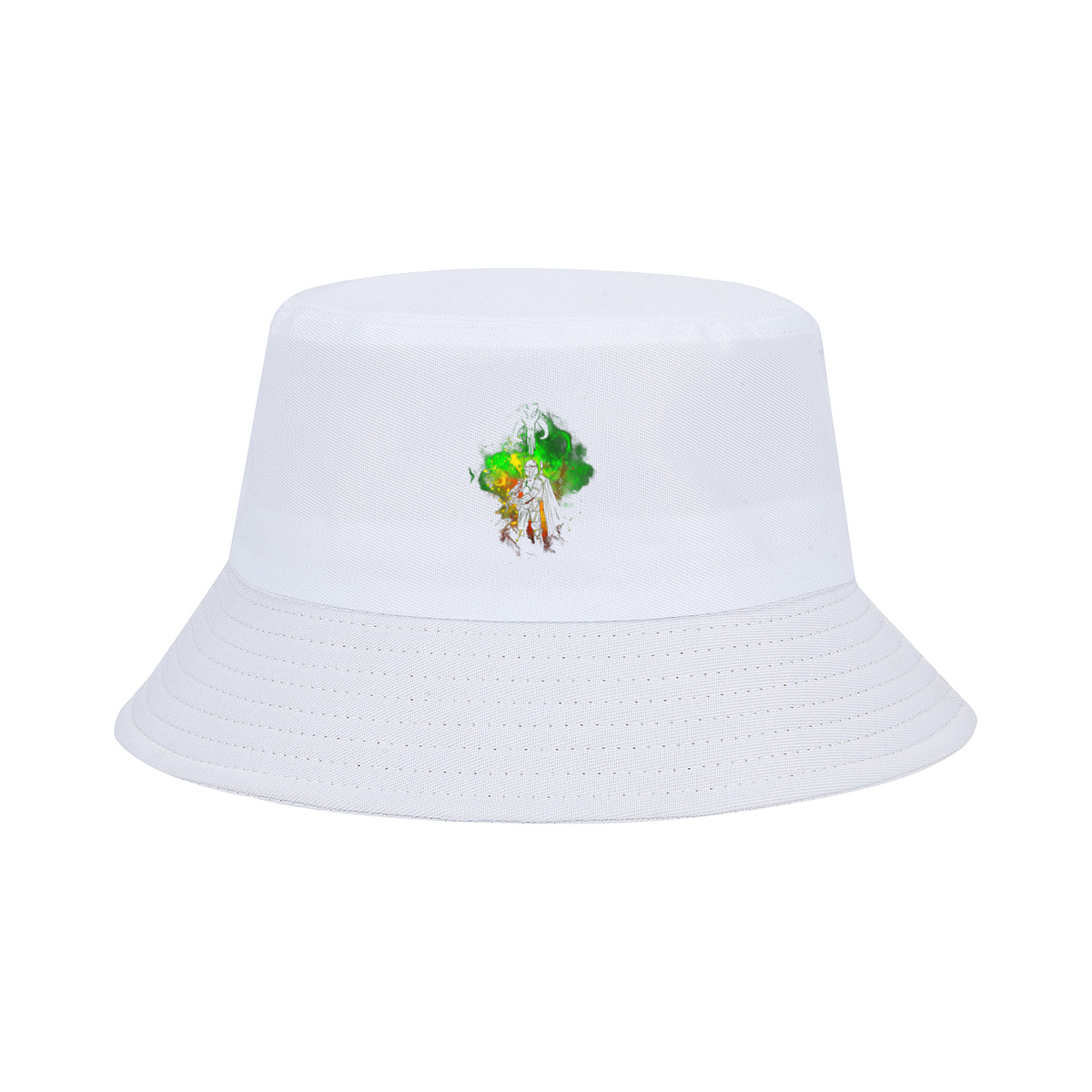 Mandalorian Warrior with Boba Fett Helmet and Green Energy Background - Fisherman's Hat