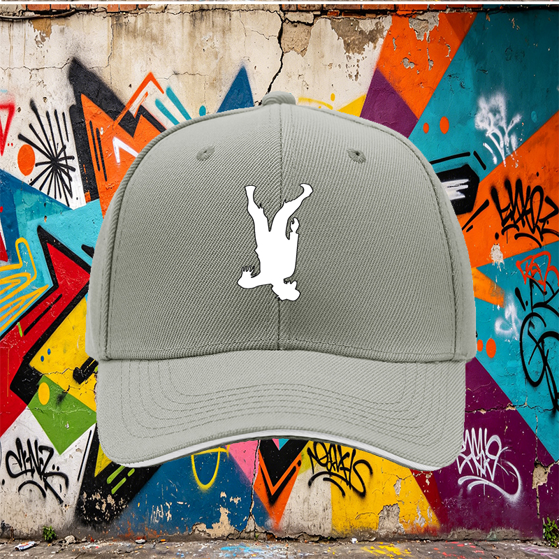 Unisex Classic Sandwich Hat with Zombie Silhouette Print - Perfect for Halloween, Outdoor Events, and Casual Wear - Ideal for Adults Who Love Horror Themes and Unique Fashion Statements