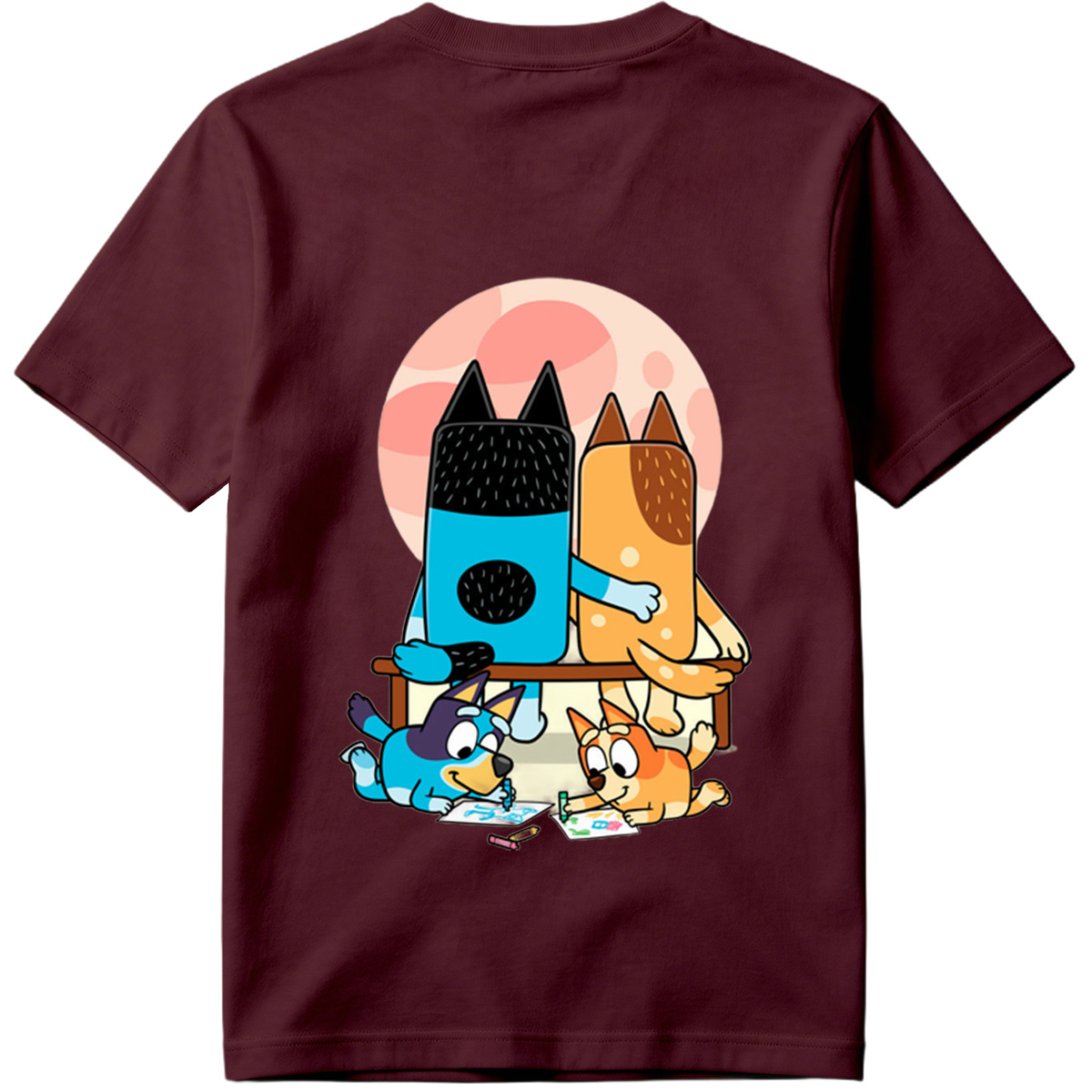 Bluey and Bingo Drawing with - Tee