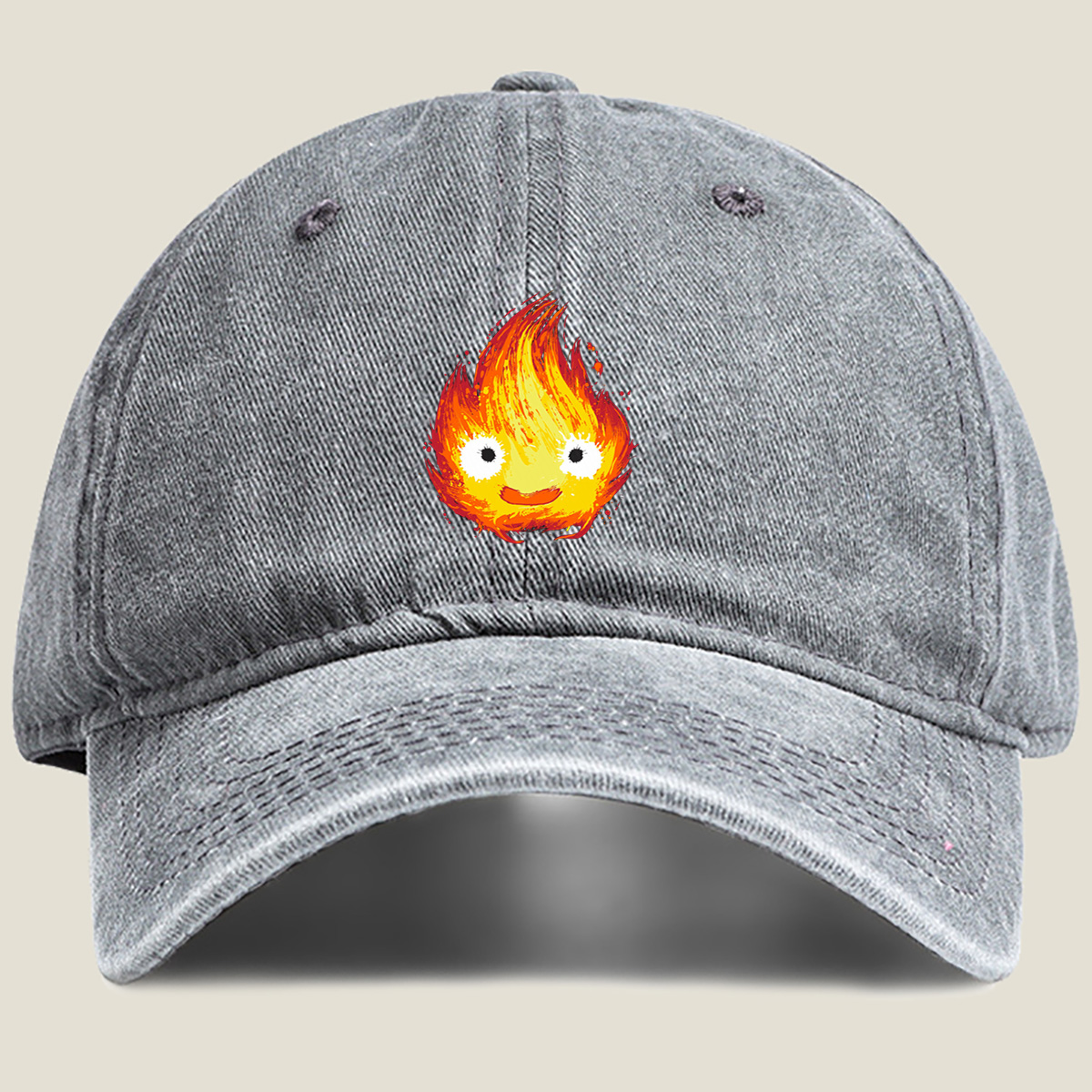 Fire Elemental Character - Washed Denim - Baseball Cap