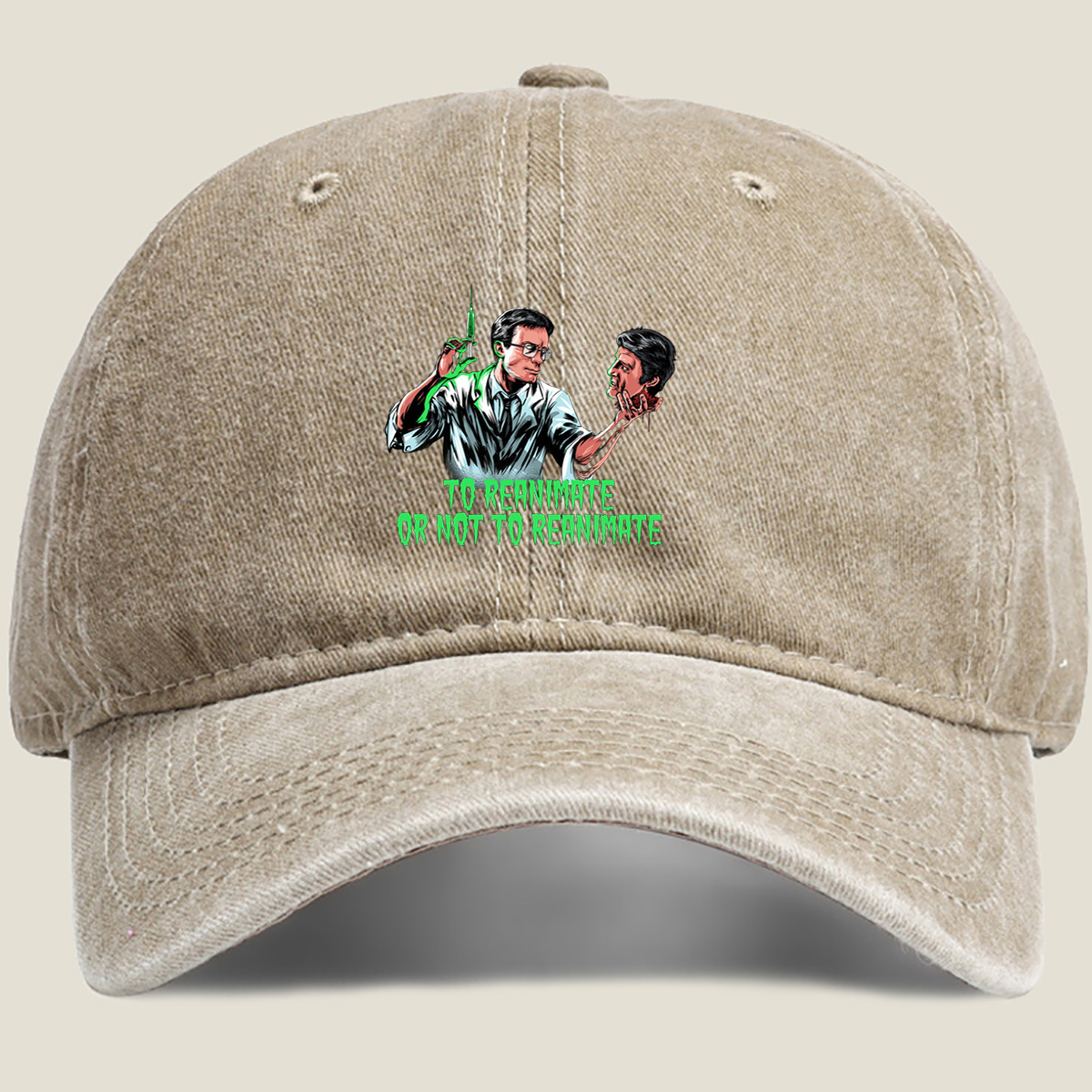 Frankenstein's Monster: To Reanimate or Not to Reanimate - Washed Denim - Baseball Cap