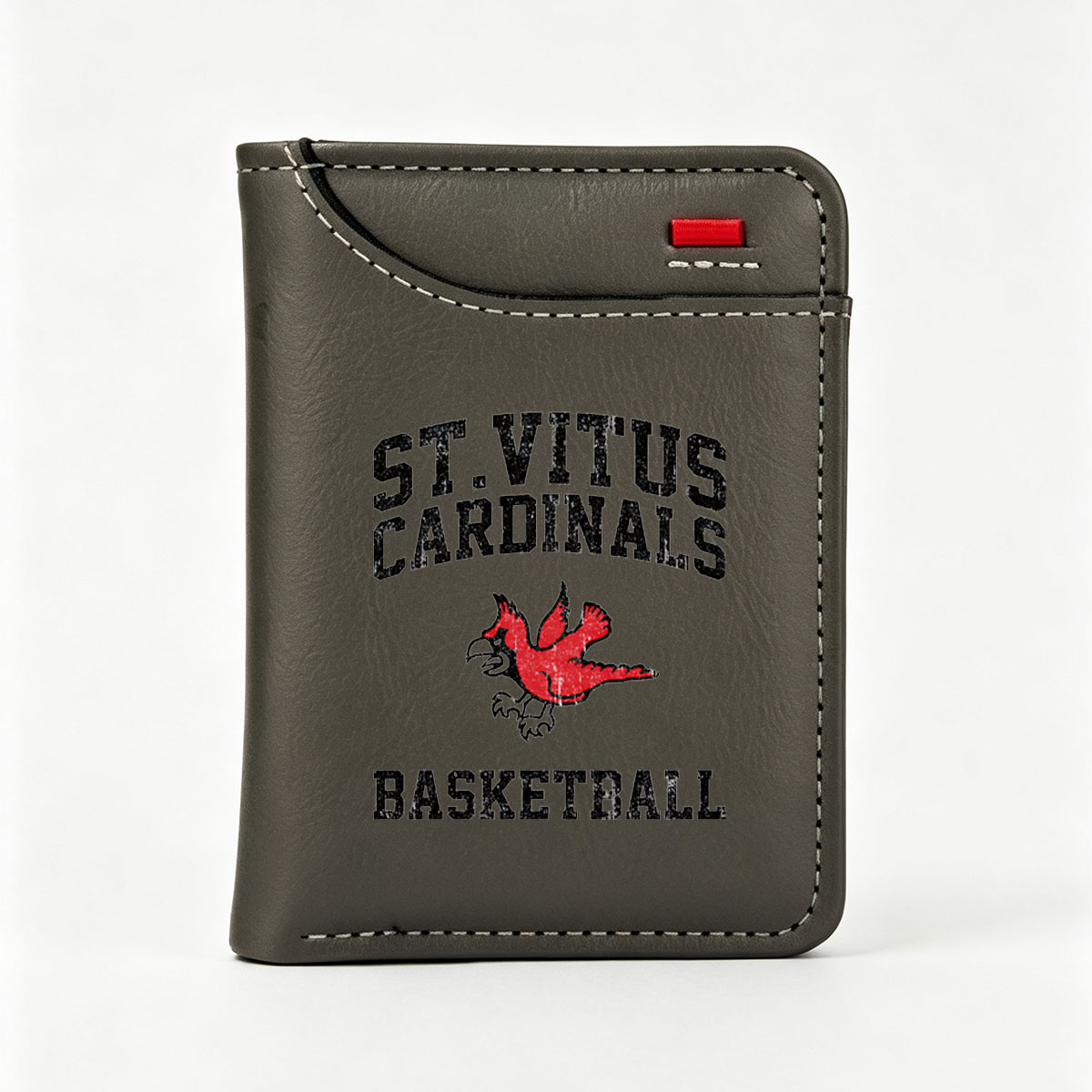 St. Vitus Cardinals Basketball Team Logo - Vertical Style Wallet