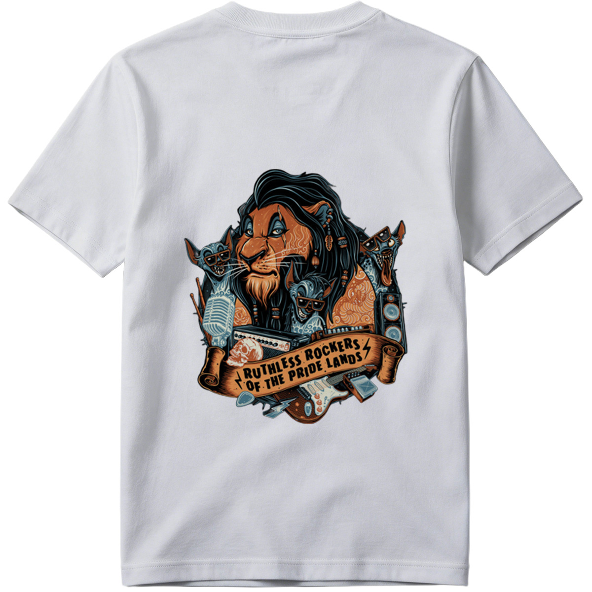 Ruthless Rockers of the Pride Lands: Lion, Hyena, and Meerkat Band - Tee