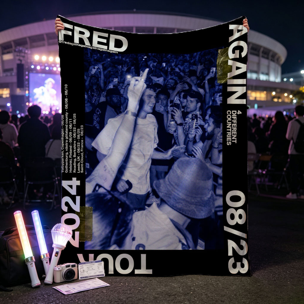 FRED AGAIN TOUR 2024 Live Concert Crowd Energy at Festival Event - Blankets