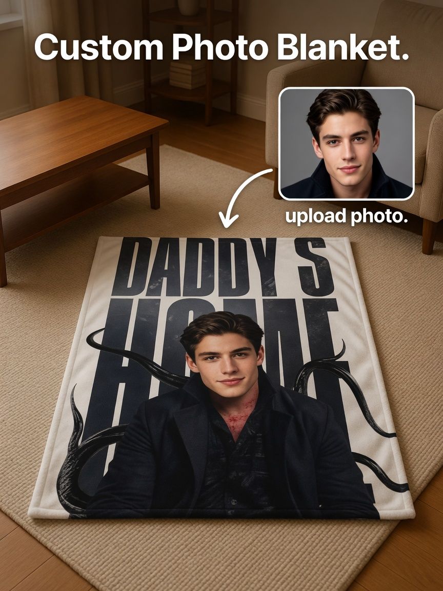 Custom Photo Face Flannel Blanket Personalized Ultra Soft Fleece Throw for Couch Bed Travel Keepsake Gift