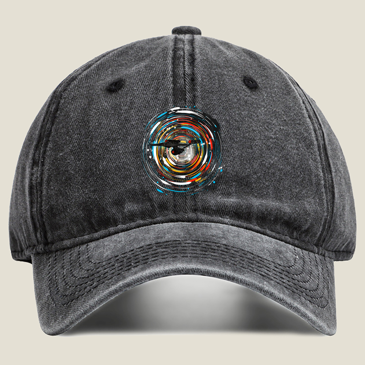 Star Trek: Enterprise in Warp Space - Washed Denim - Baseball Cap