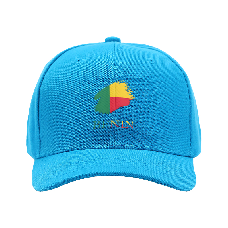 1pc New Baseball Cap with Benin Flag Print and Text Design Unisex Adjustable Hat for Outdoor Activities and Daily Wear Suitable for Adults Who Love National Culture and Fashion Styles