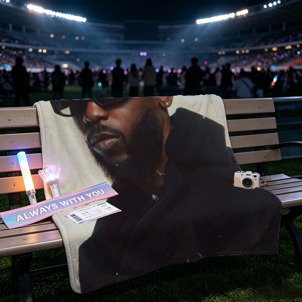 Kendrick Lamar in Urban Style Wearing Black Sunglasses and Coat - Blankets