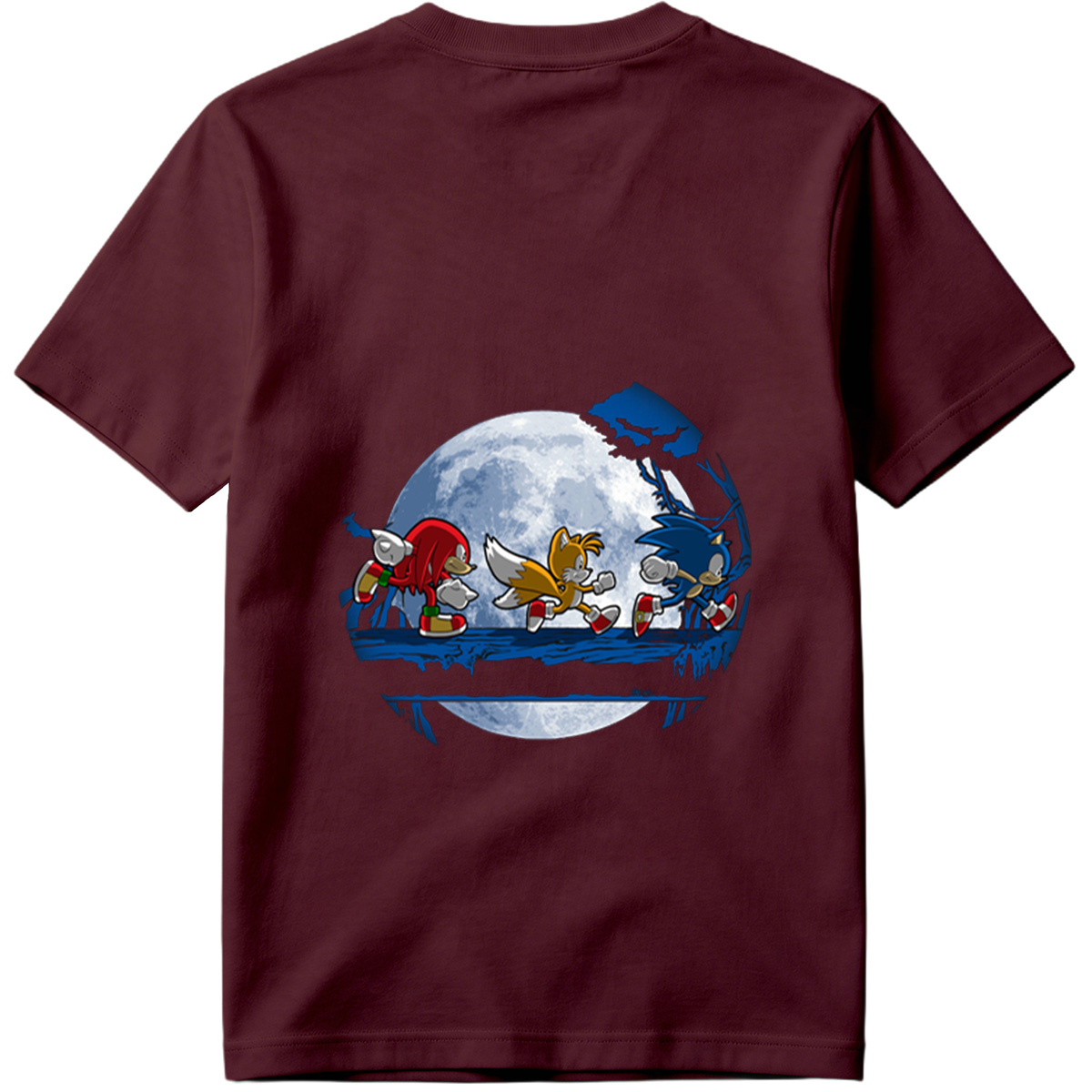 Sonic, Tails, and Knuckles Running Under the Moon - Tee