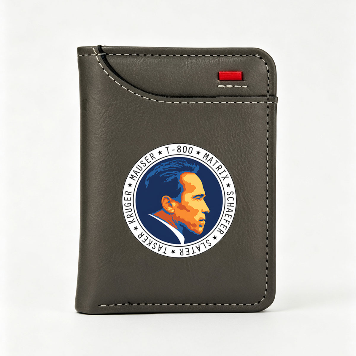 Kruger Mauser T-800 Matrix Schaefer Slater Tasker: Cyberpunk Characters and Icons - Vertical Style Wallet