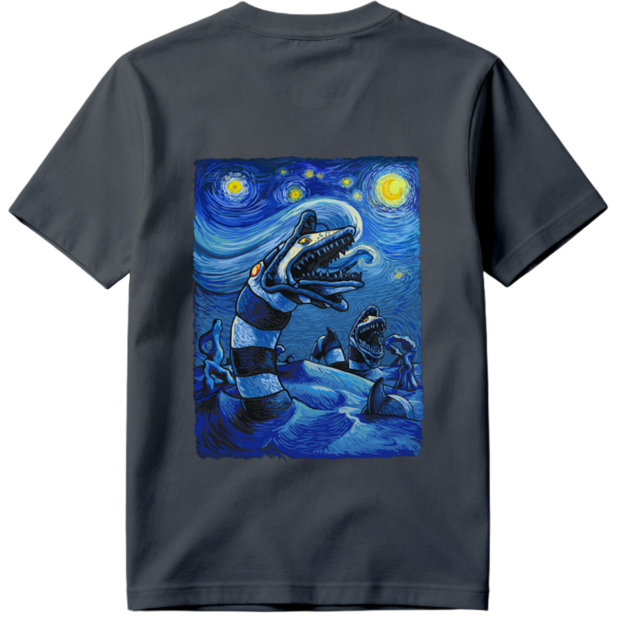 Starry Night with Sea Monsters - Tee