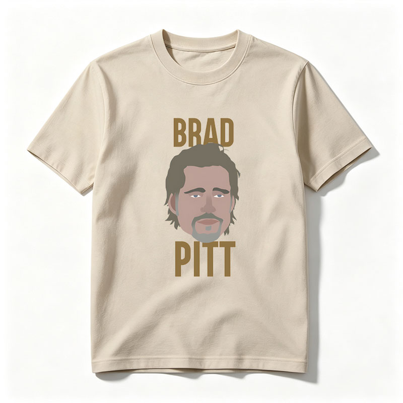 Brad Pitt Portrait Art - Tee