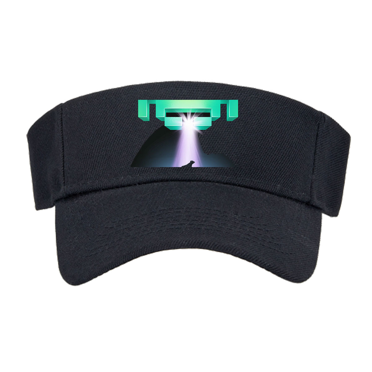 Alien Invader and Dog in Beam of Light -  Visor cap
