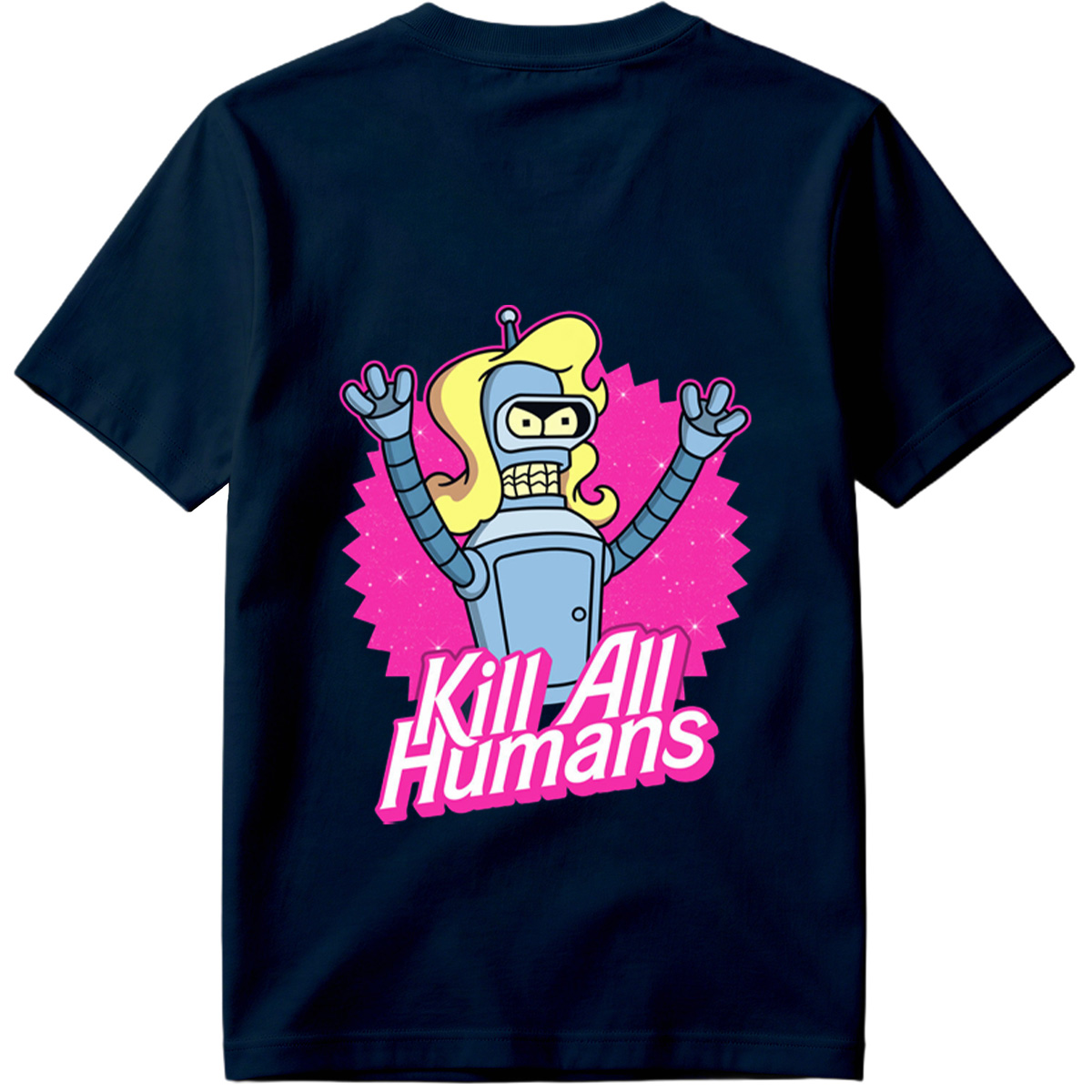 Futurama Bender Kill All Humans - Tee