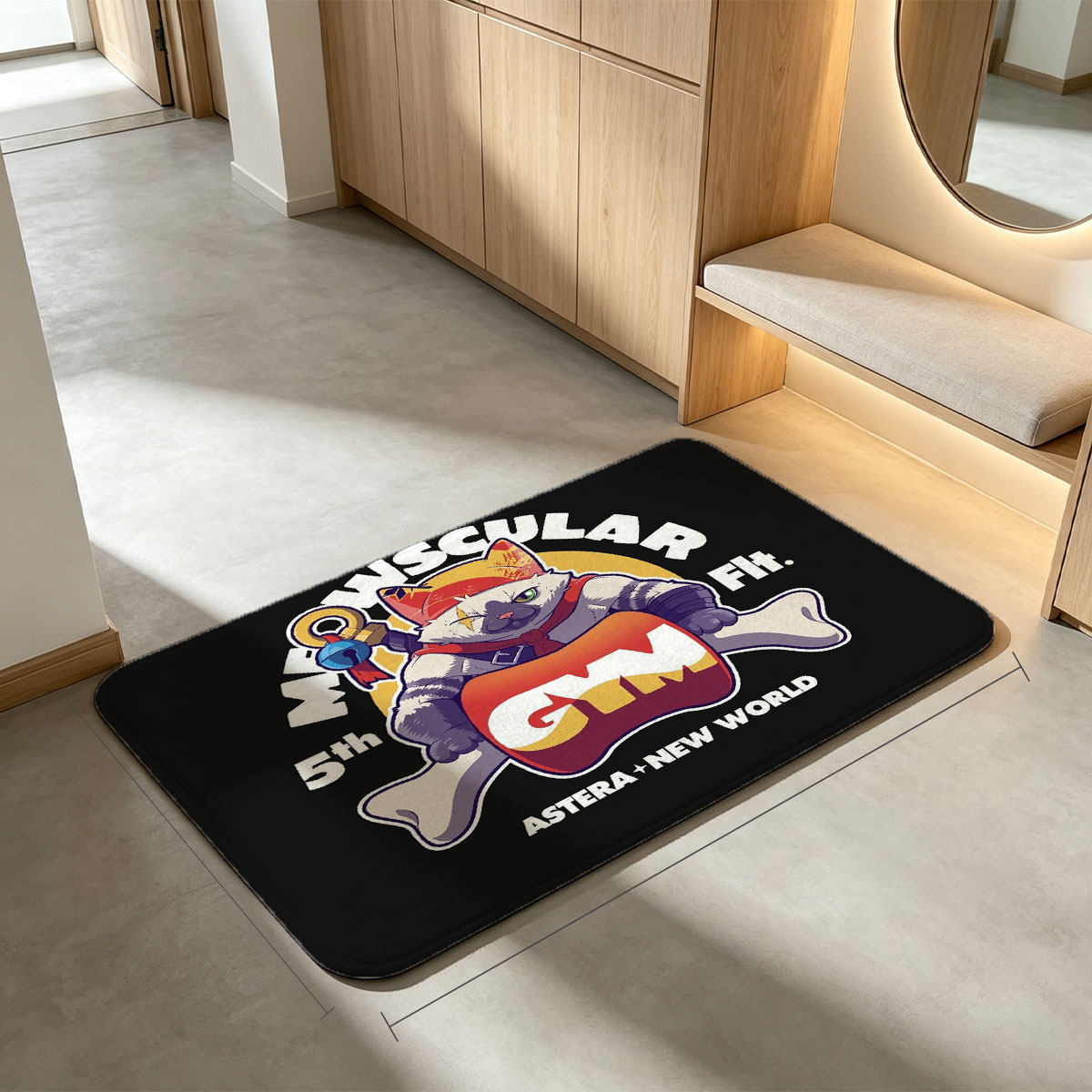 MUSCULAR GYM 5th Ft. ASTERA+NEW WORLD - Flannel floor mat