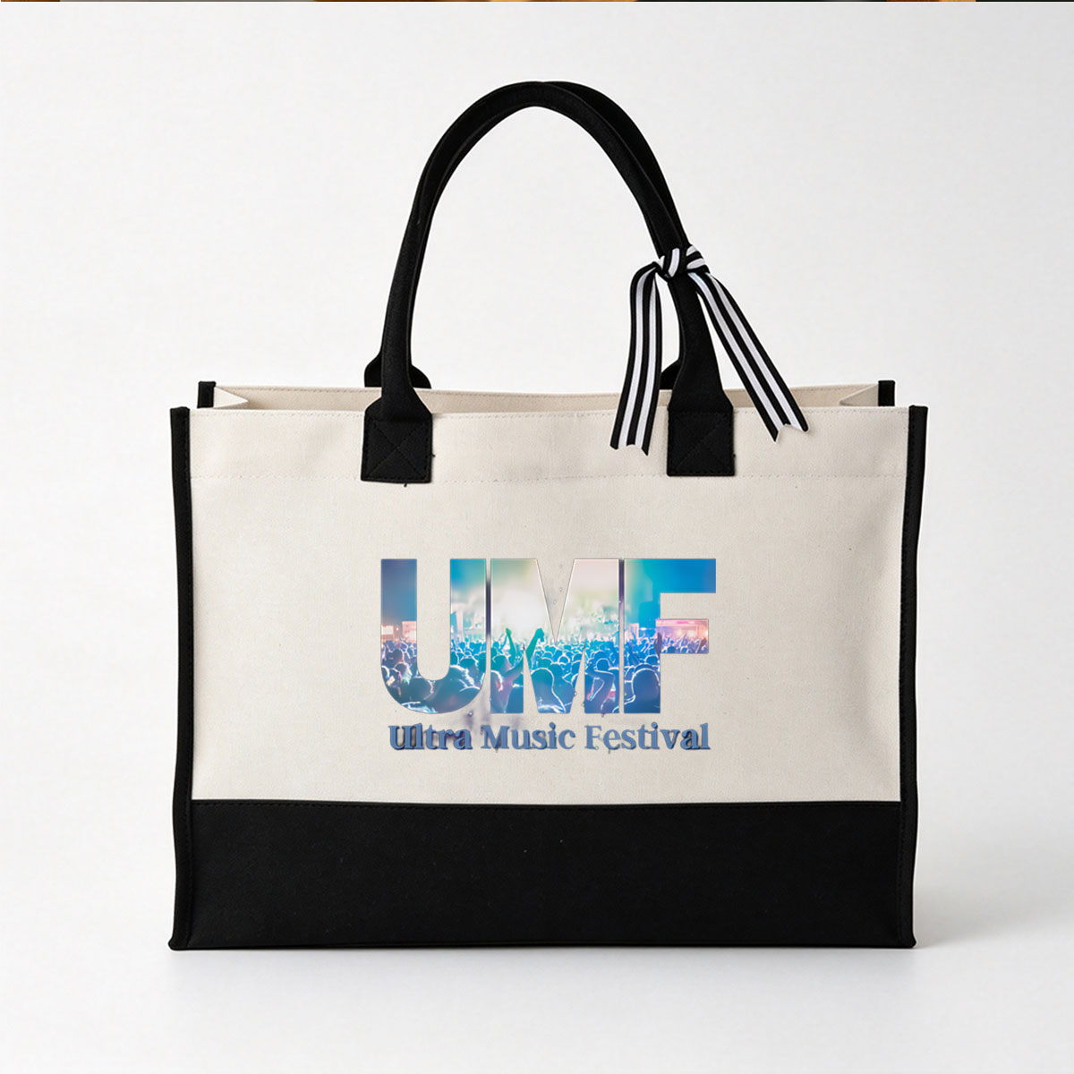 Ultra Music Festival: UMF Crowd Celebration - Canvas patchwork gift tote bag