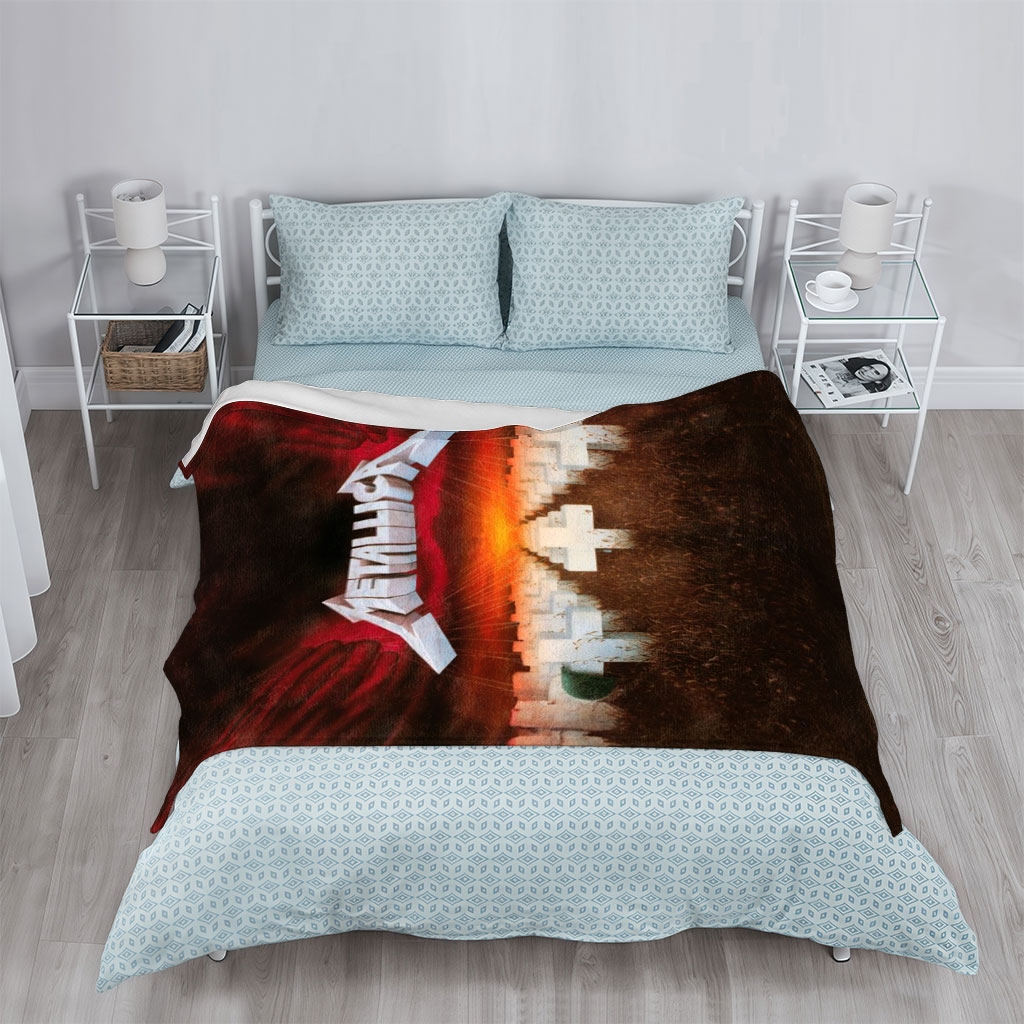 Metallica War Scene with Crosses and Fiery Sky - Blankets