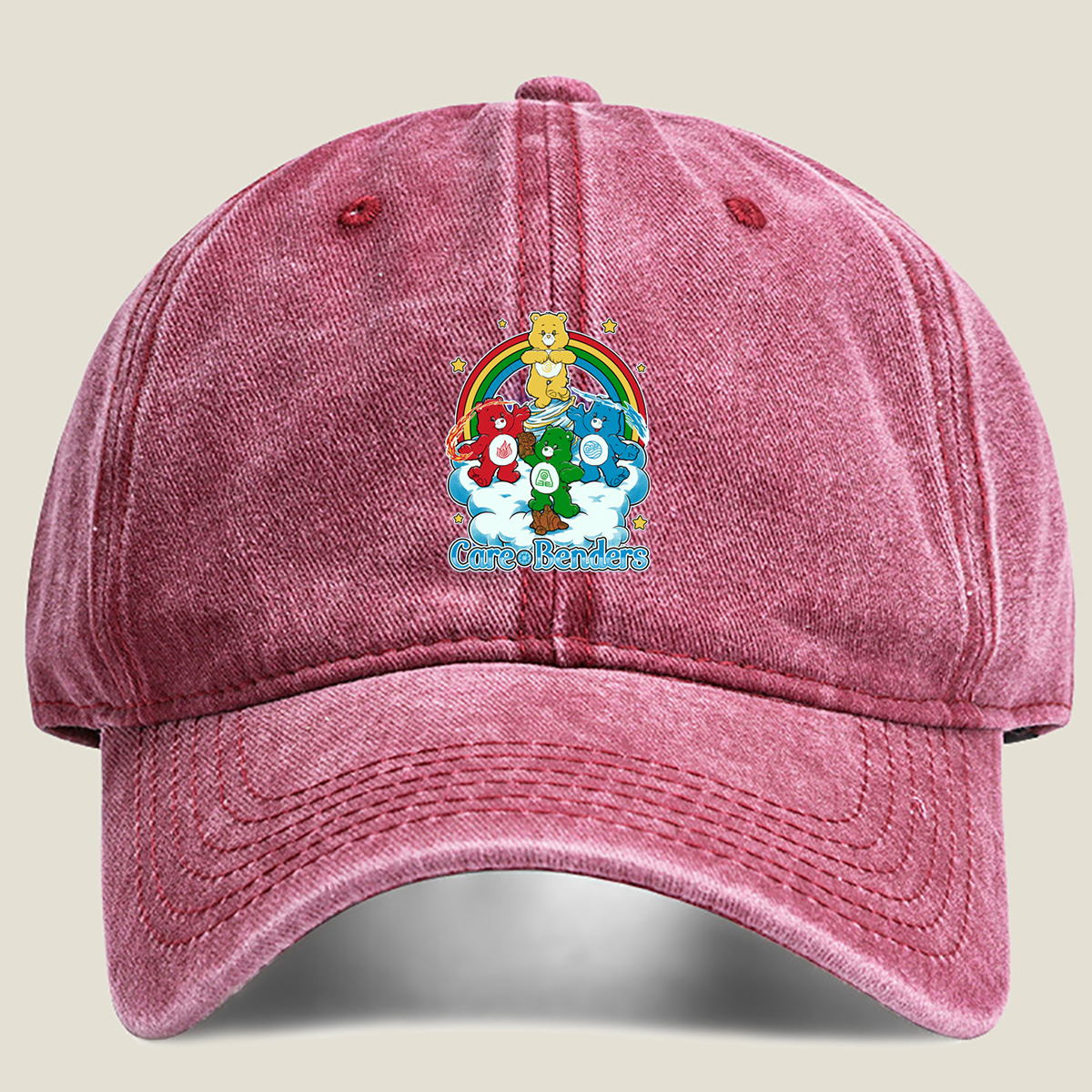 Care Bears and Avatar: The Last Airbender Crossover - Care Benders - Washed Denim - Baseball Cap