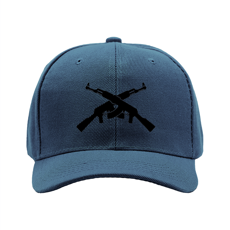 1pc New Baseball Cap with Crossed Guns Print and Bold Text Design Unisex Adjustable Hat for Outdoor Activities and Casual Wear Suitable for Adults Who Love Edgy Street Style and Fashion Statements