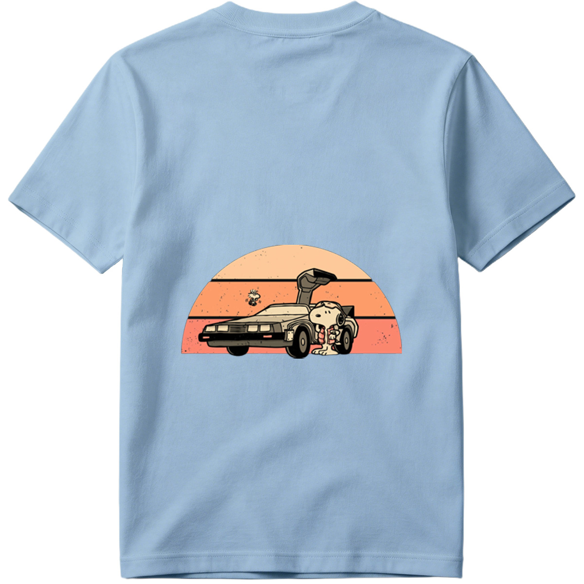 Snoopy and Woodstock in a DeLorean - Tee