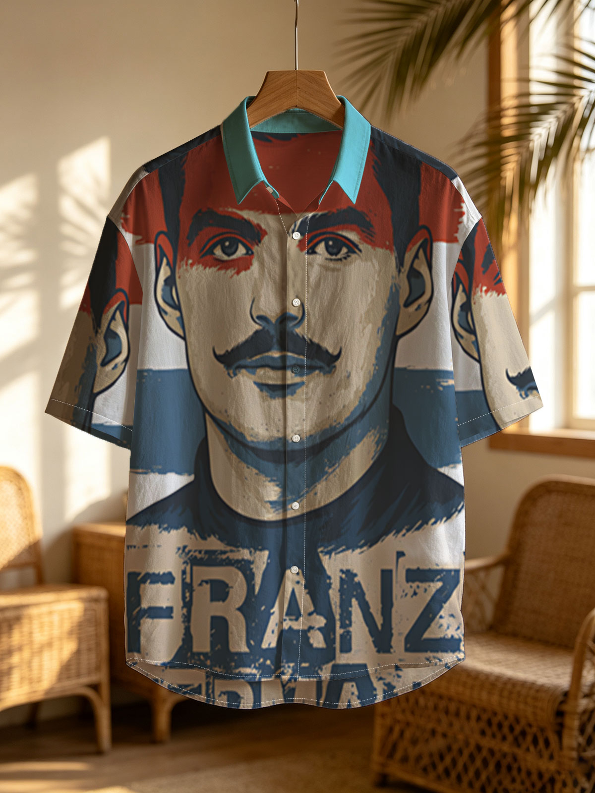 Franz Hermann Portrait with Austrian Flag Colors -  Shirt