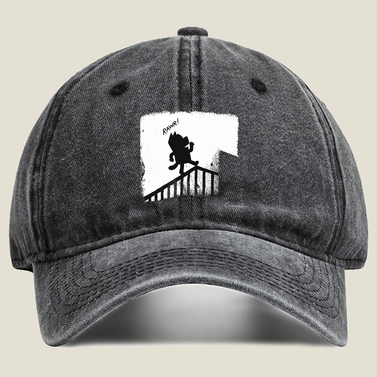 Cat in the Hat Rawr! - Washed Denim - Baseball Cap