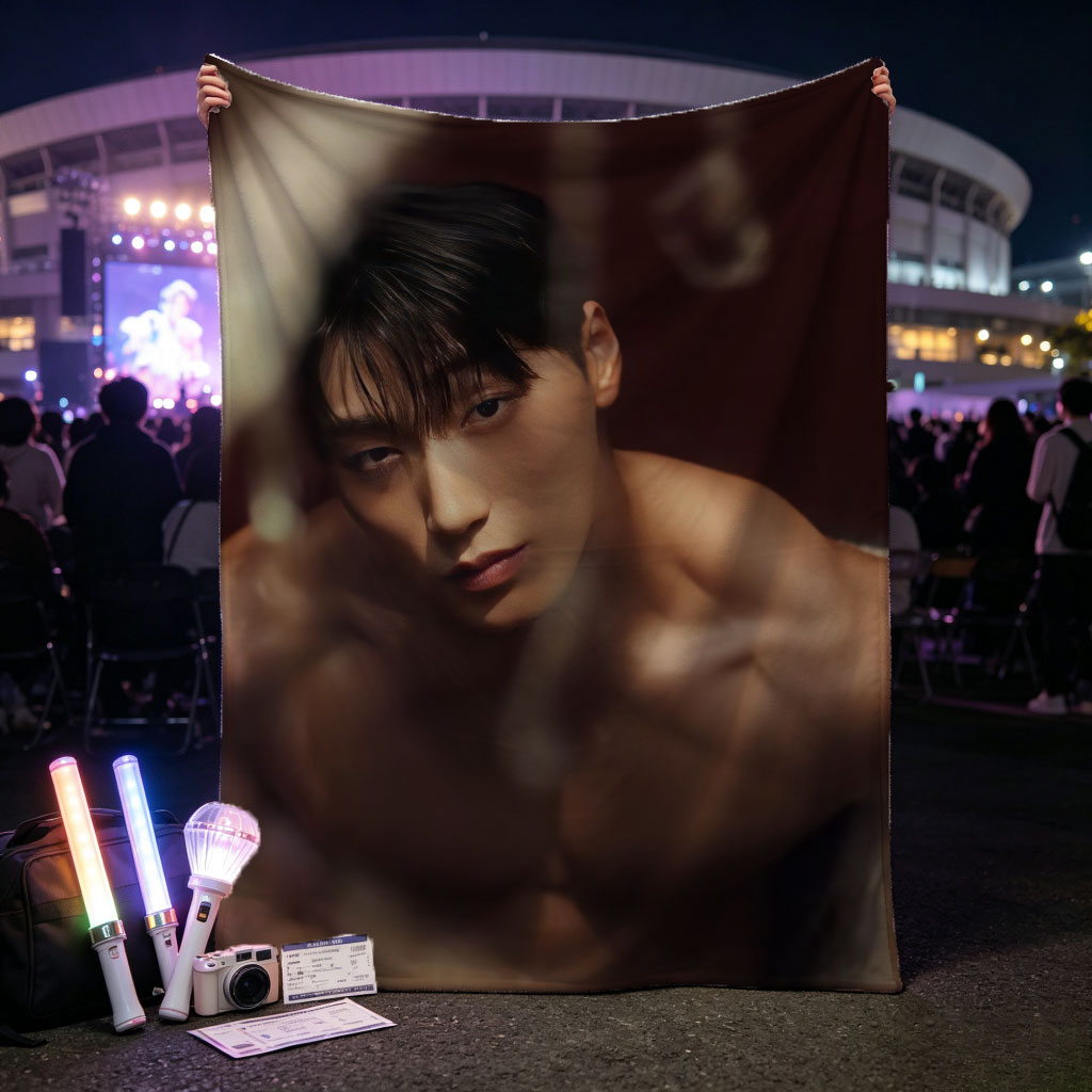 Kim Min-jae Shirtless Portrait in Dramatic Lighting with Dolce & Gabbana Underwear - Blankets