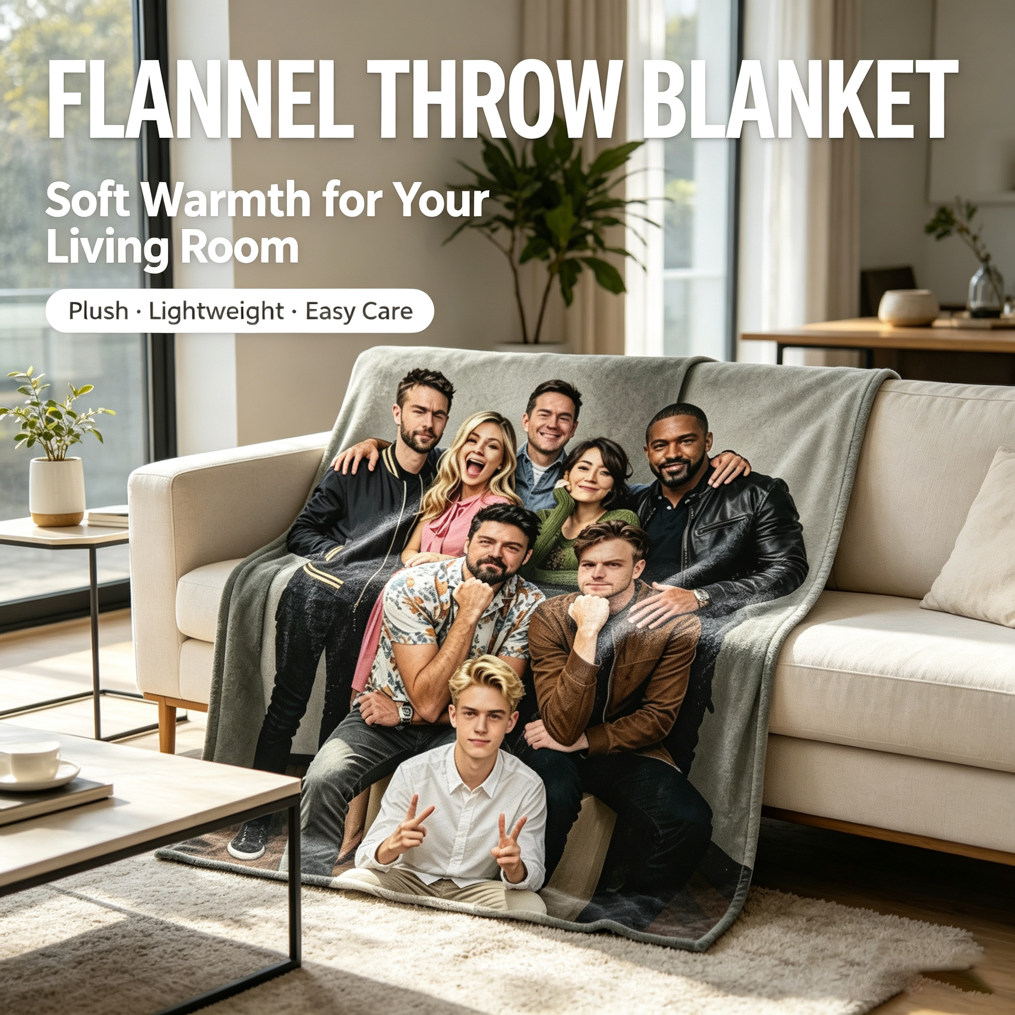 Custom Face Blanket Featuring The Cast of 