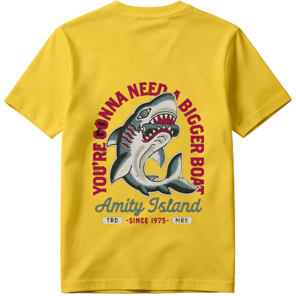 Jaws - Amity Island Shark Design - Tee
