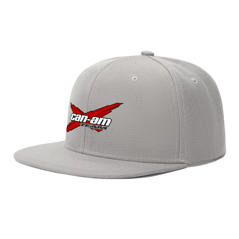 Flat Brim Baseball Cap Can-Am Team Logo Print Streetwear Underground Skate Style for Basketball Court Skate Park Urban Riders and Streetwear Enthusiasts