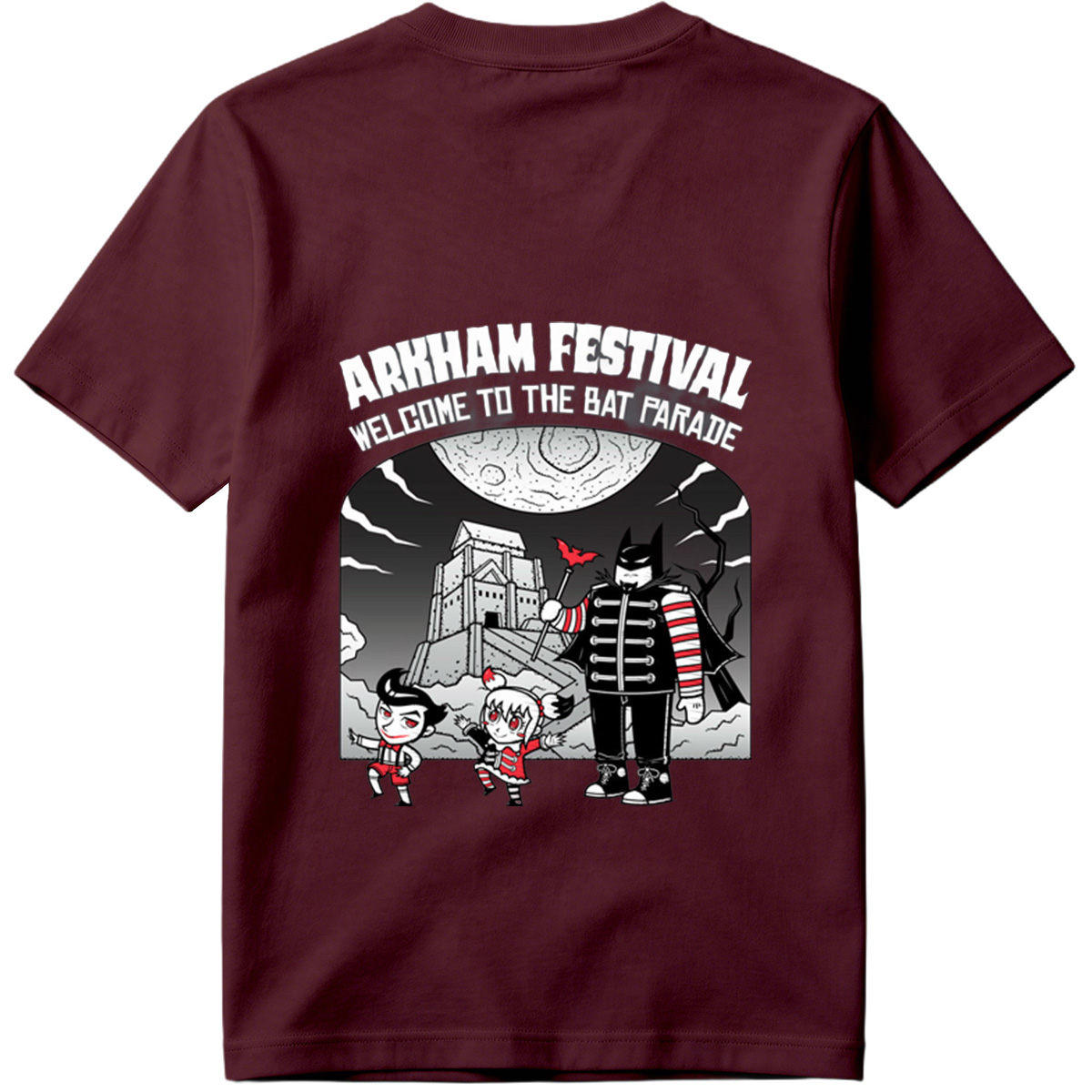 Arkham Festival: Batman, Harley Quinn, and The Joker in the Bat Parade - Tee