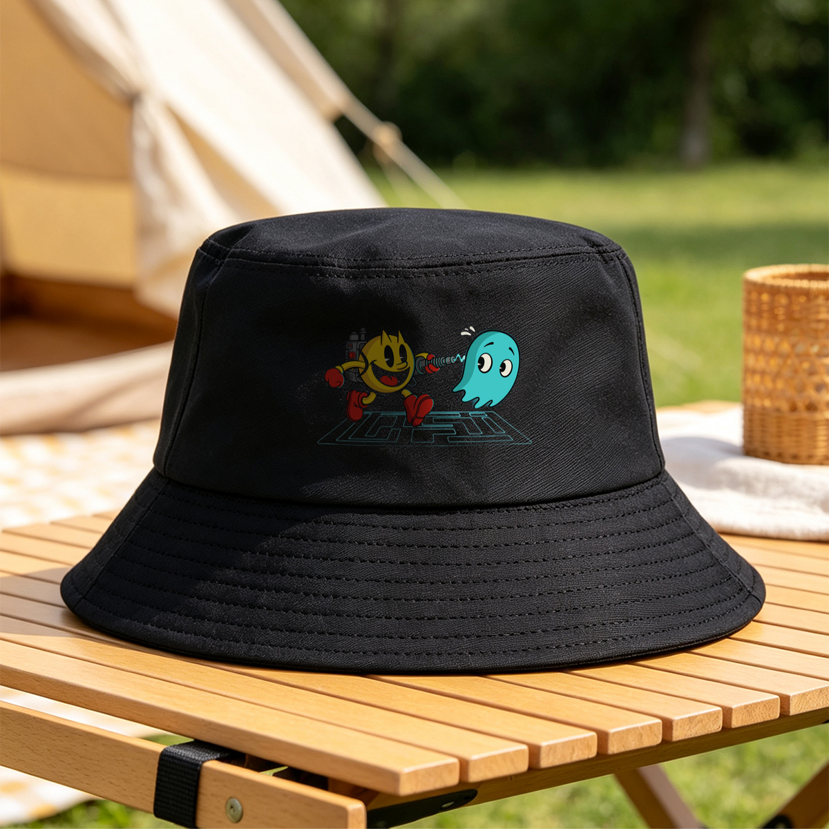 Pac-Man and Ghost in Action - Fisherman's Hat