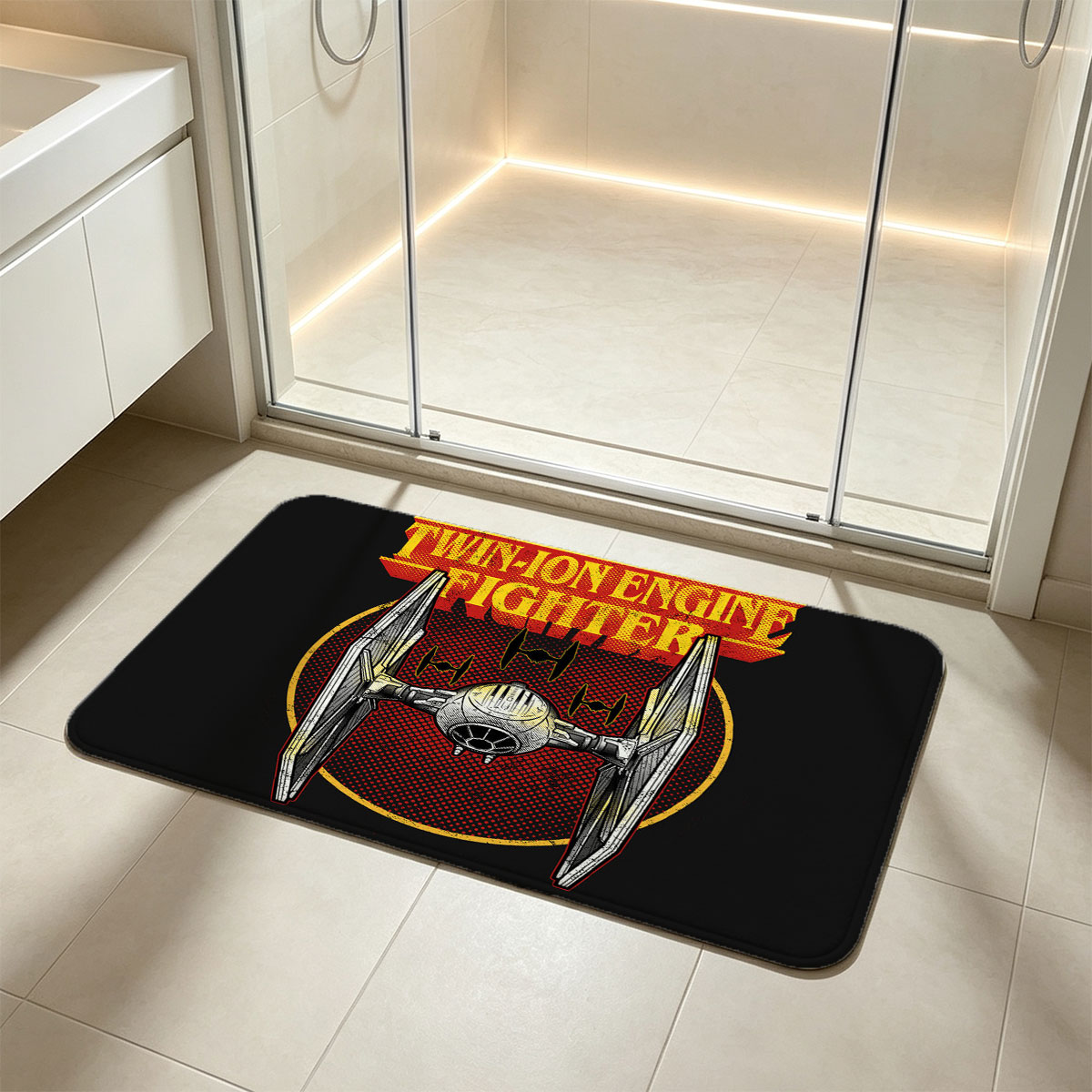Twin-Ion Engine Fighter TIE Fighter Star Wars Design - Flannel floor mat