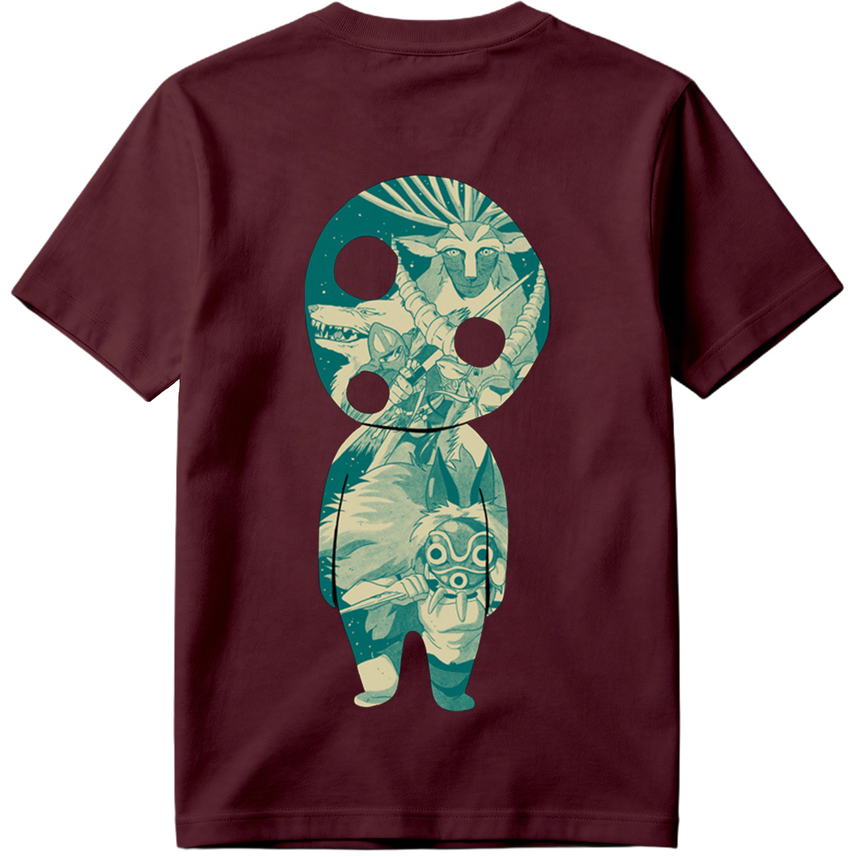 Princess Mononoke: San and Moro in a KAWS Style Artwork - Tee